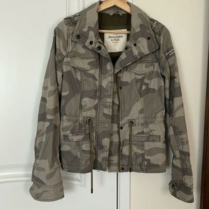 Abercrombie & Fitch camo print utility jacket in XS